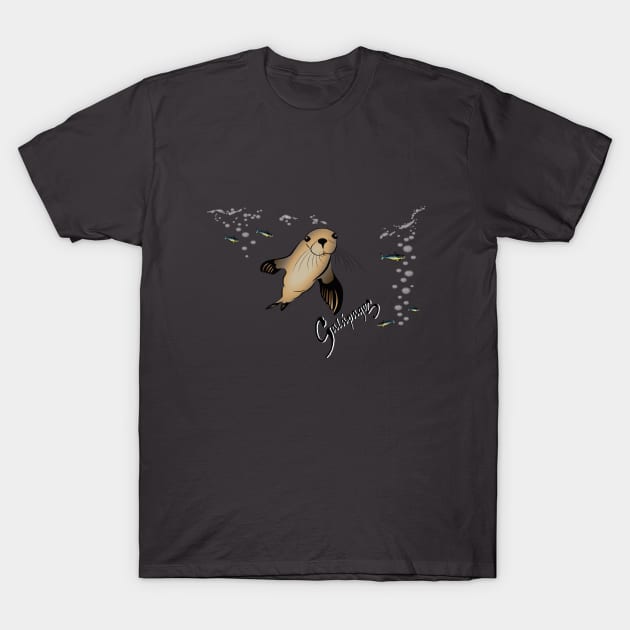 Galapagos sea lion T-Shirt by leeloolook